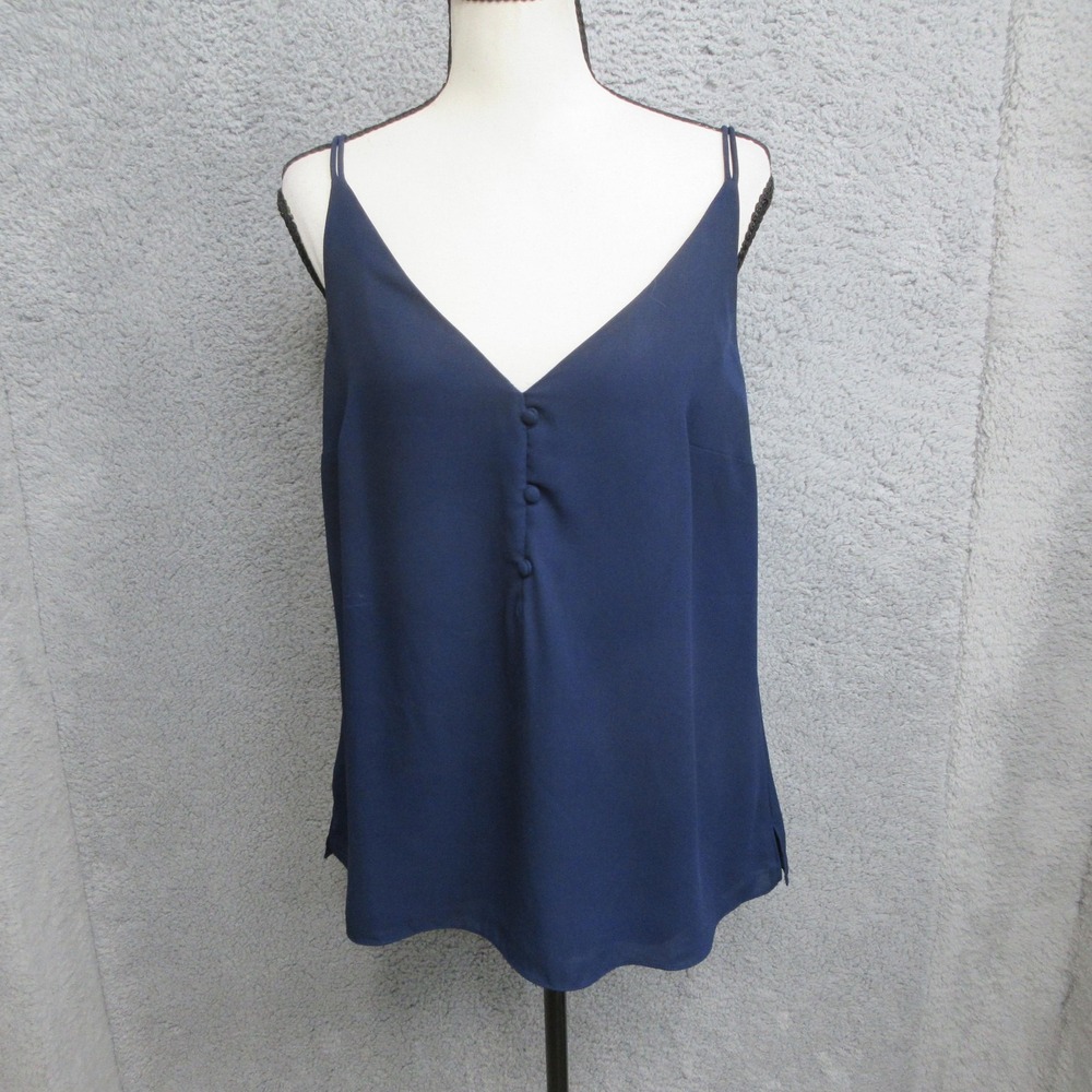 Lilly Pulitzer Dressy Cami Tank M Blue Lightweight Coastal Preppy Quiet Luxury